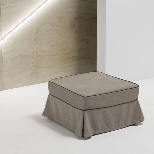 Pouf letto con rivestimento in microfibra con cordino Chip di Dienne Salotti