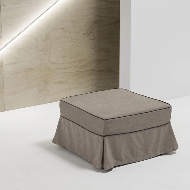 Pouf letto con rivestimento in microfibra con cordino Chip di Dienne Salotti