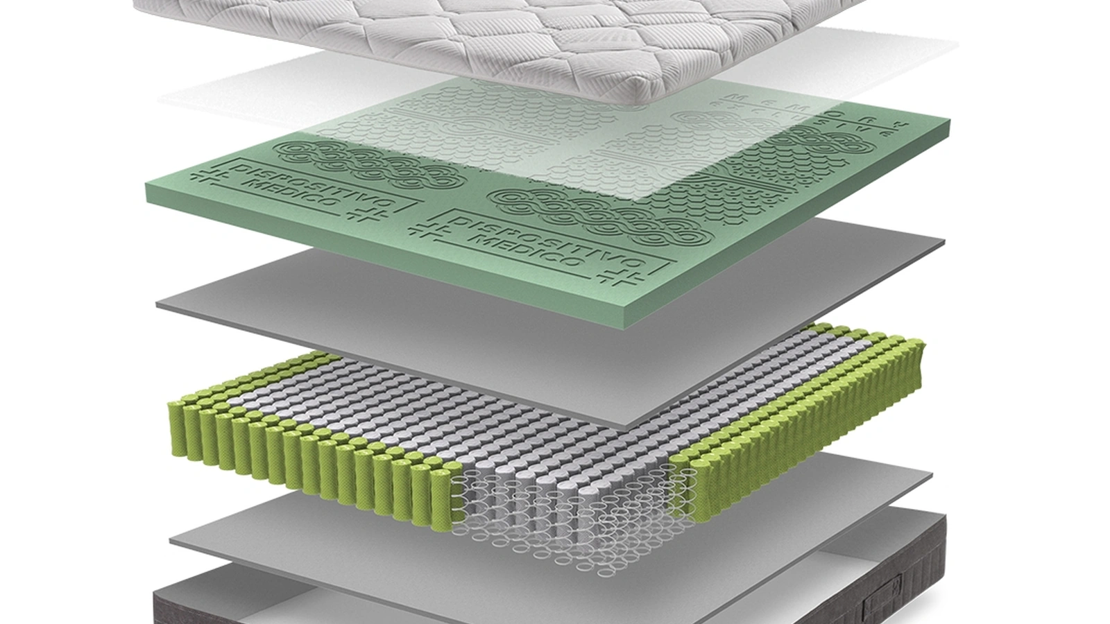 Materasso Orfeo a molle indipendenti e memory foam di Qualitybed
