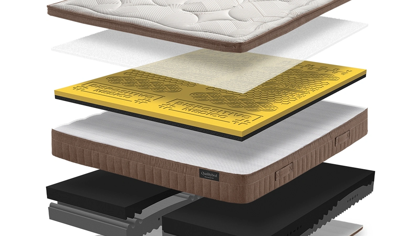 Materasso con lastra personalizzabile Perseo di Qualitybed