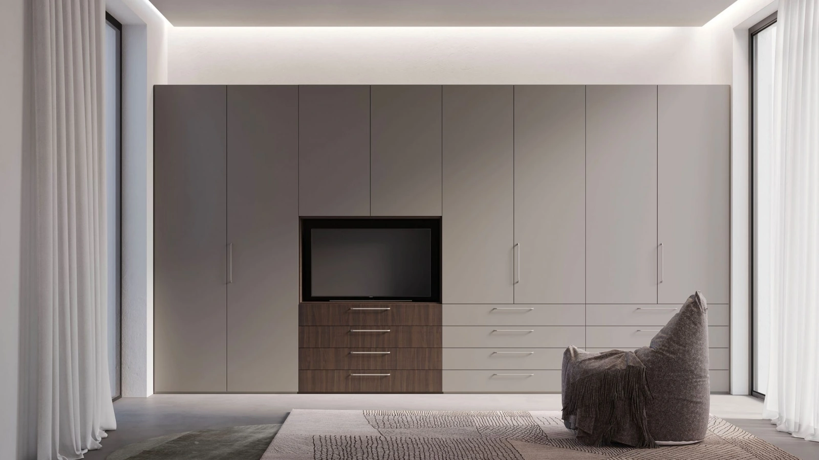 Armadio Night 50 con vano TV di Nardi Interni