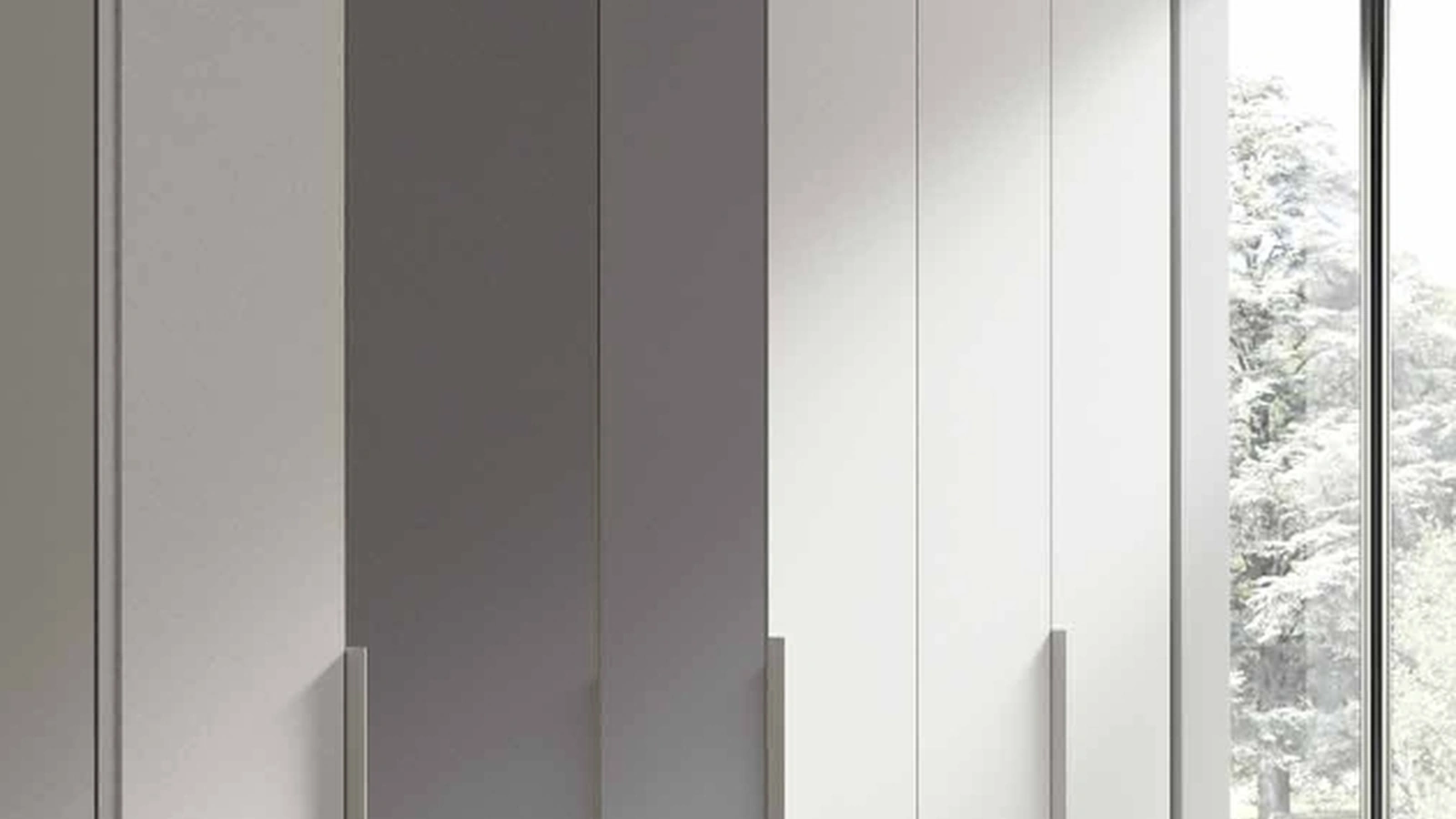 Armadio con ante battenti System Basic Alaska e Grigio di Artigianmobili