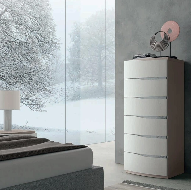 Cassettiera Chorus Cemento Bianco di Artigianmobili