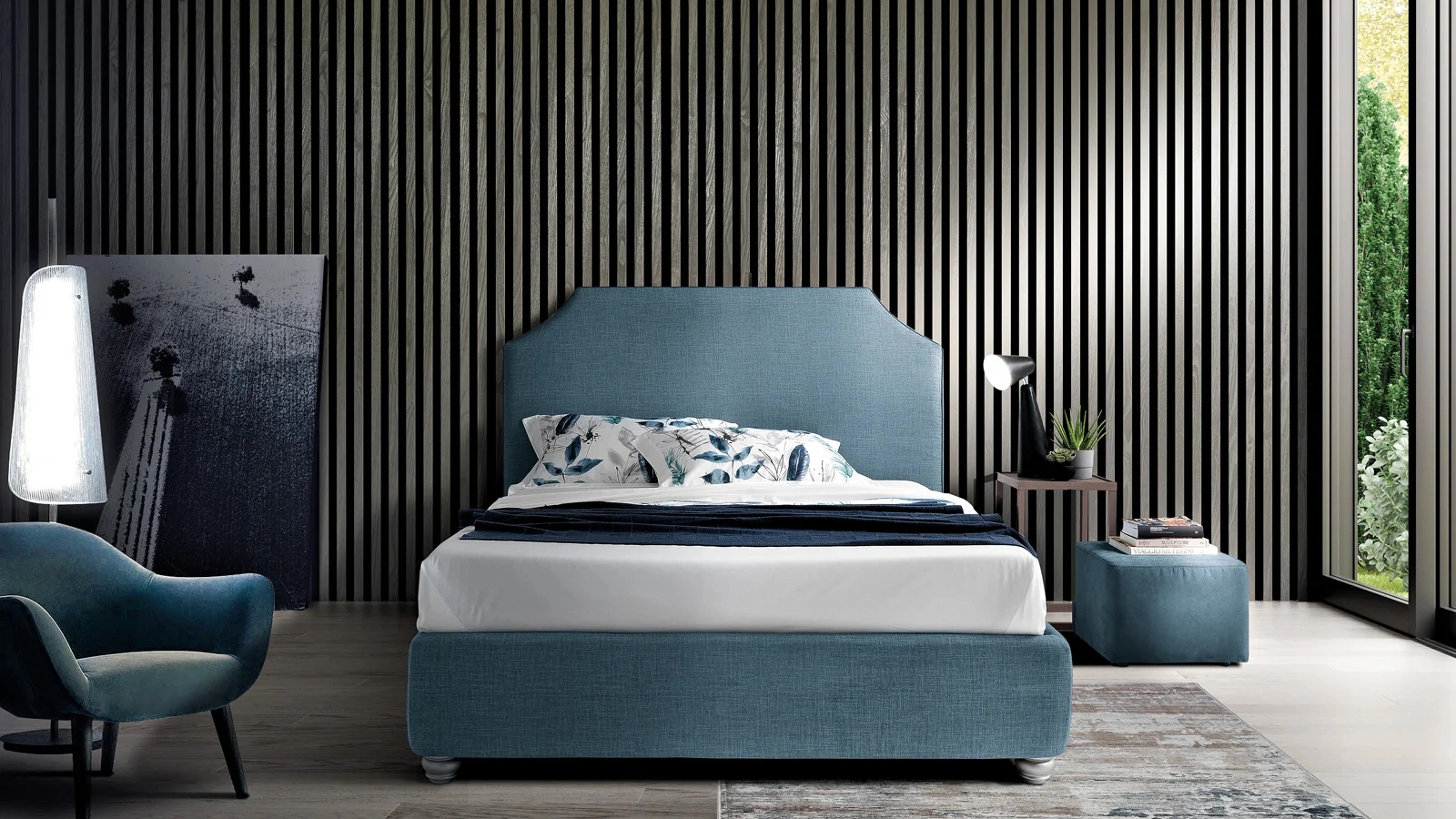 Letto con testiera Austin di Artigianaletti