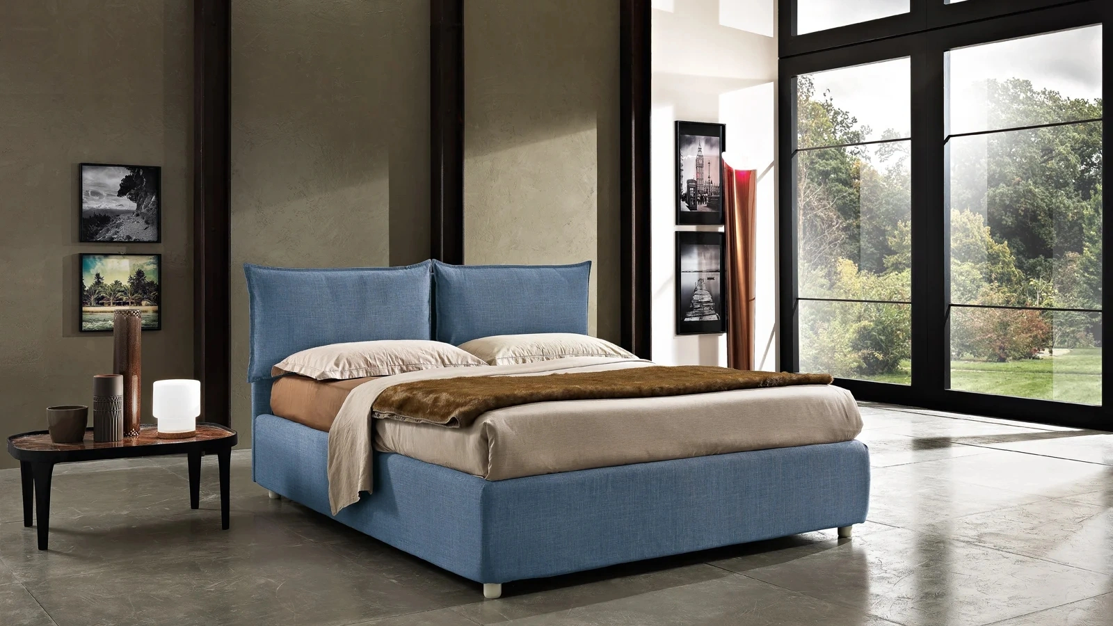 Letto imbottito Clay di Artigianaletti