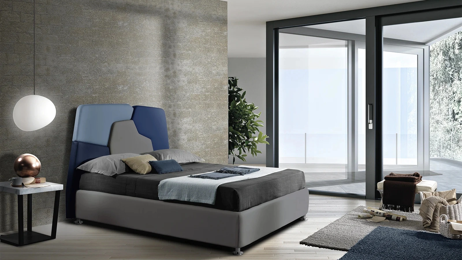 Letto con testiera Cusco di Artigianaletti