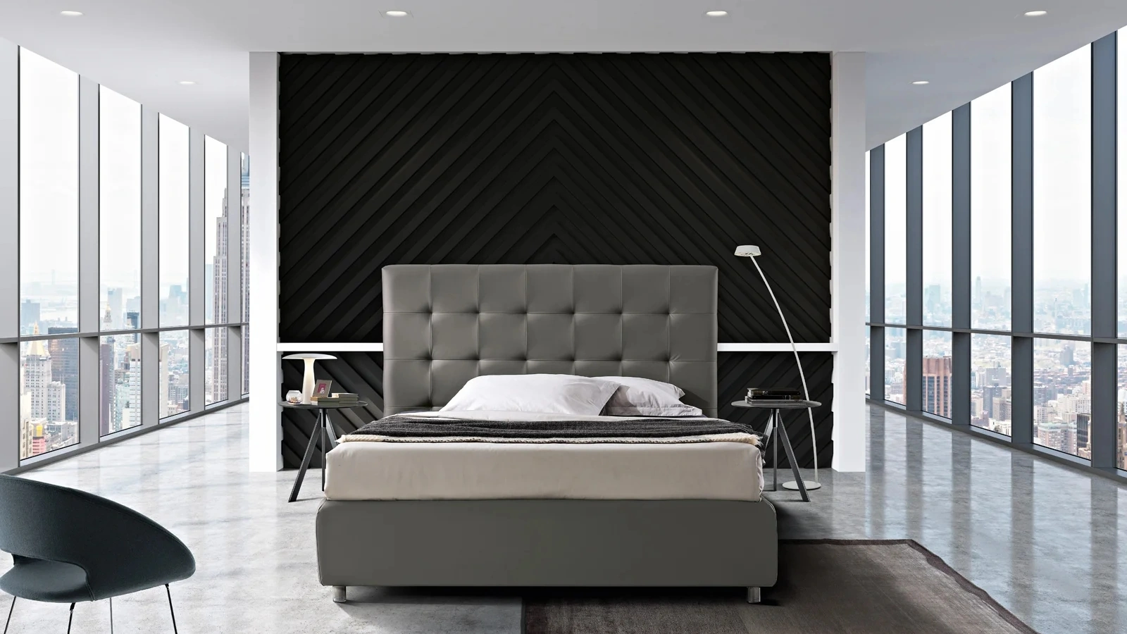 Letto con testiera Domino Alto di Artigianaletti