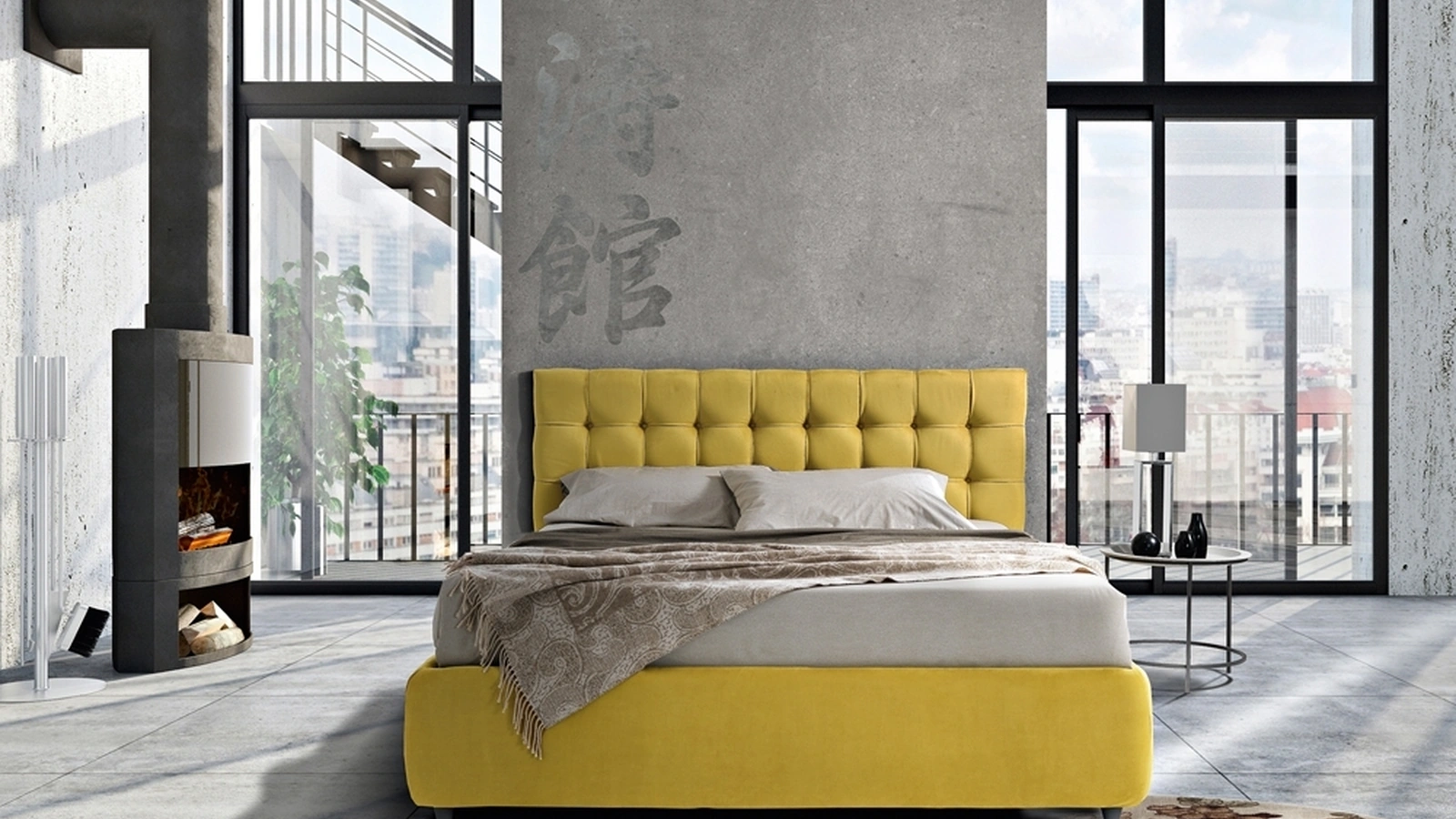 Letto in tessuto Eden di Artigianaletti