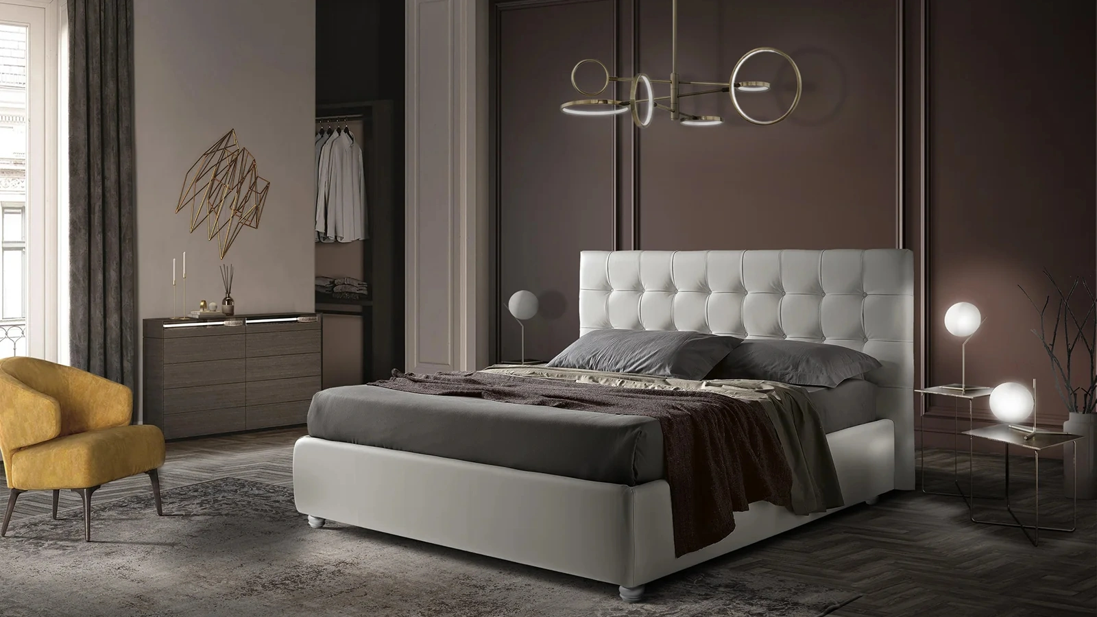 Letto in tessuto Eden di Artigianaletti