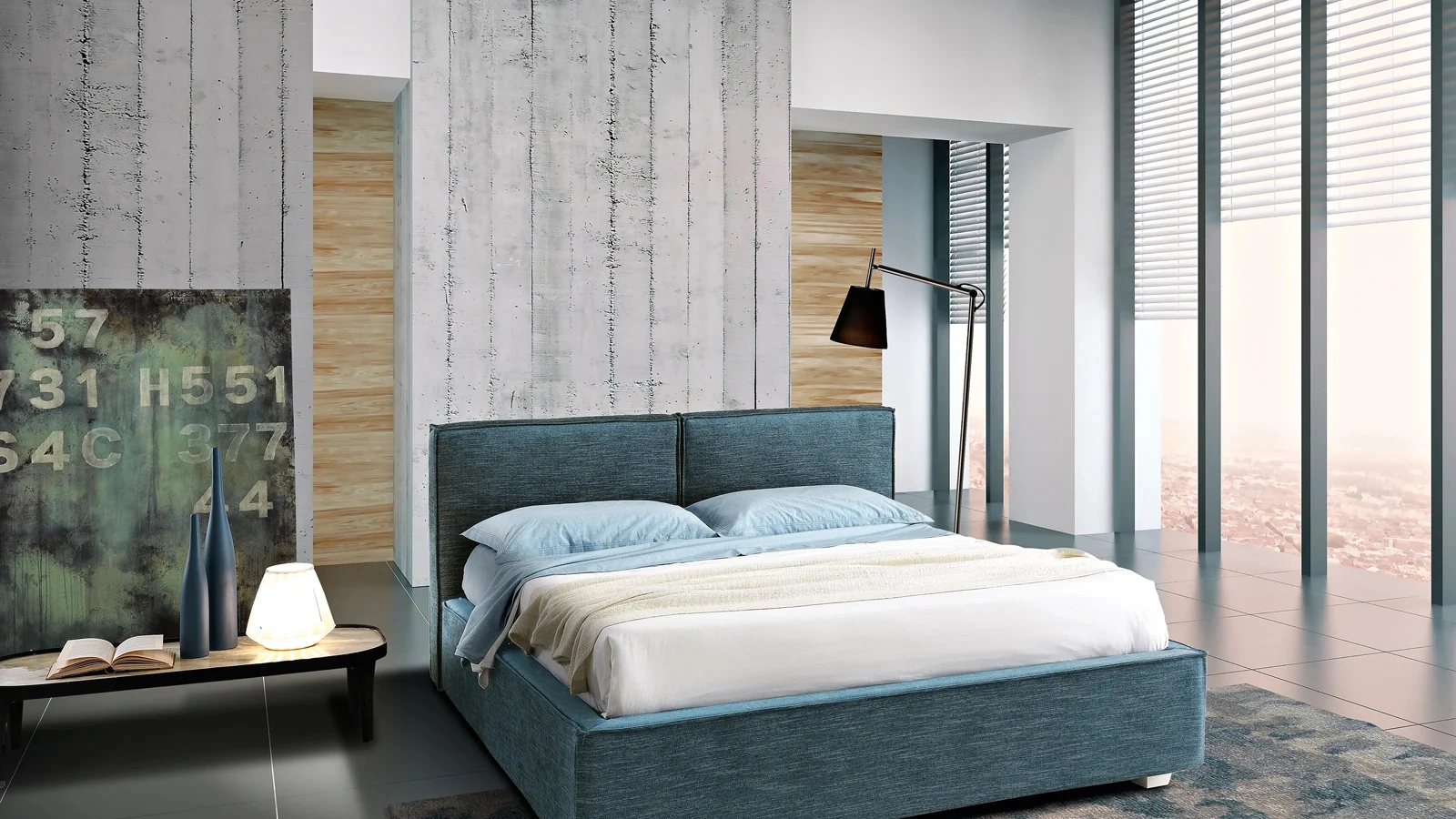 Letto in tessuto Feel di Artigianaletti