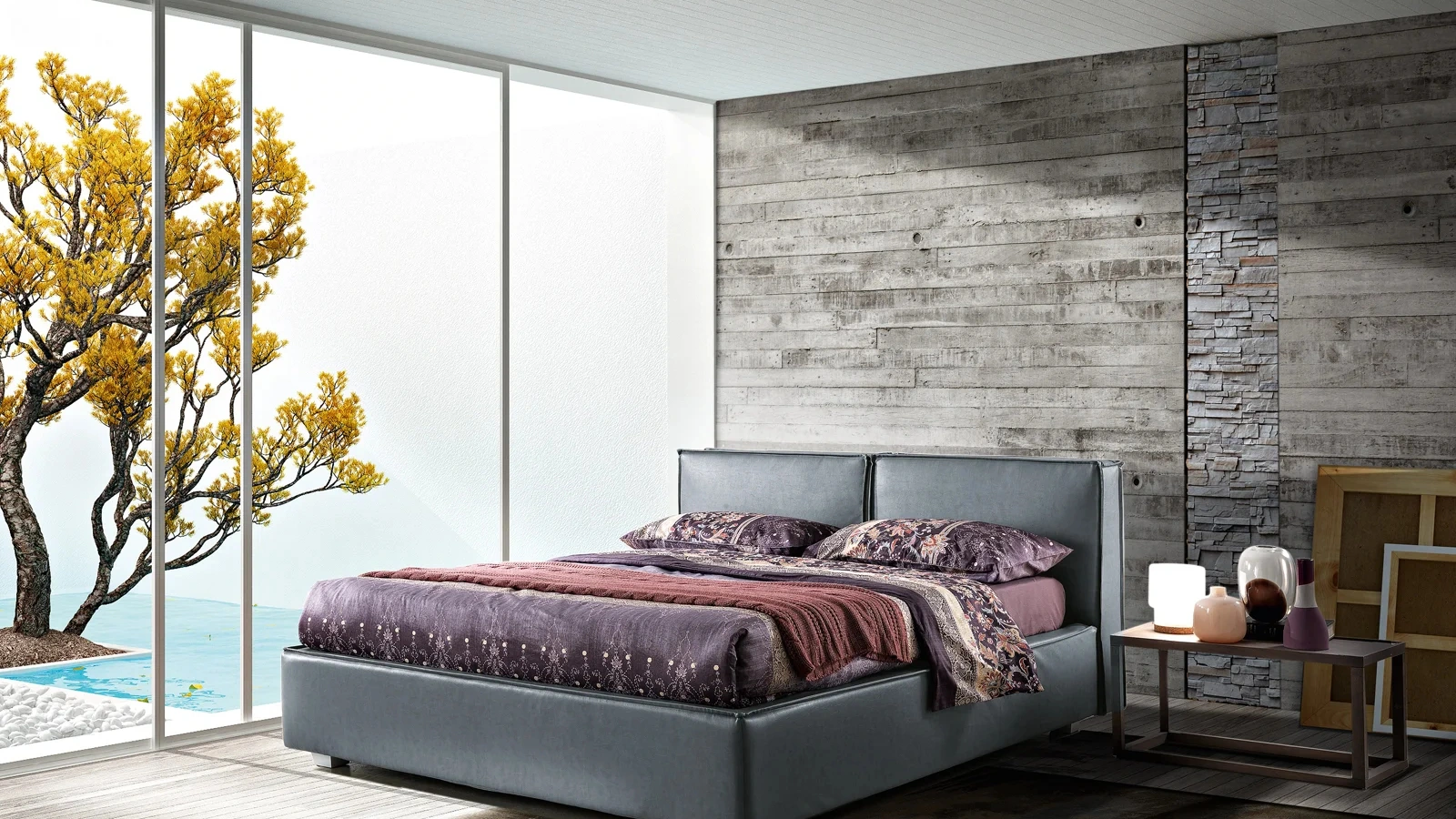 Letto in tessuto Feel di Artigianaletti