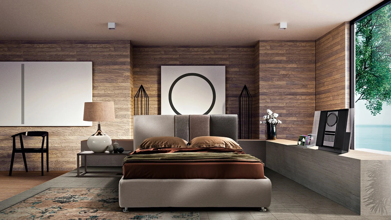 Letto in tessuto Kant di Artigianaletti
