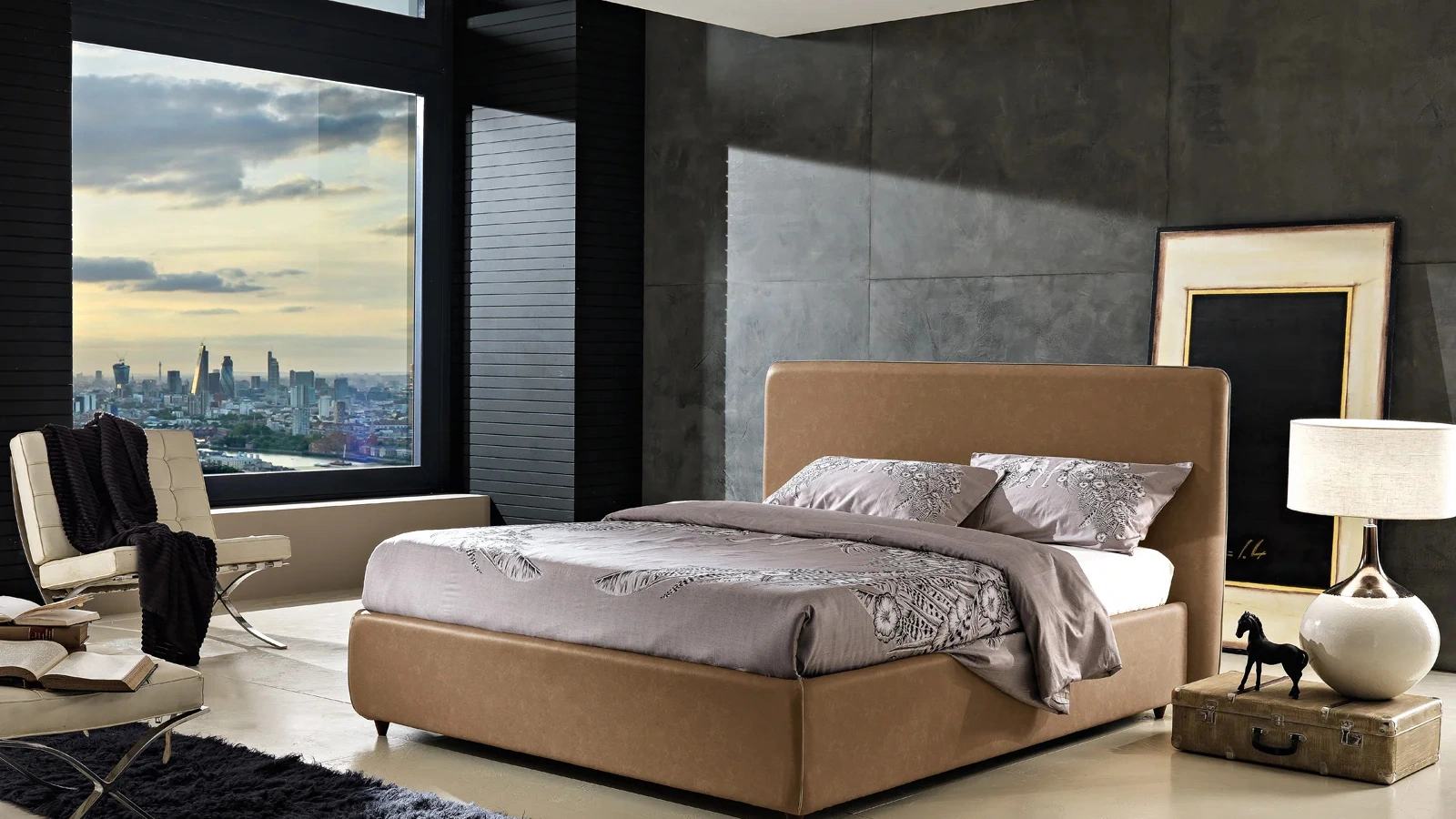 Letto con testiera Klem di Artigianaletti