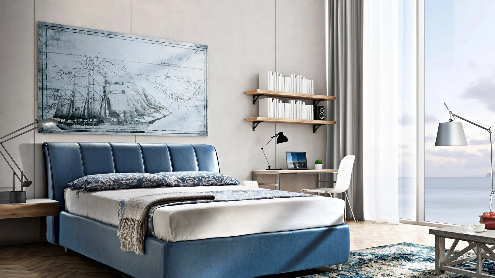 Letto in ecopelle Vernal di Artigianaletti
