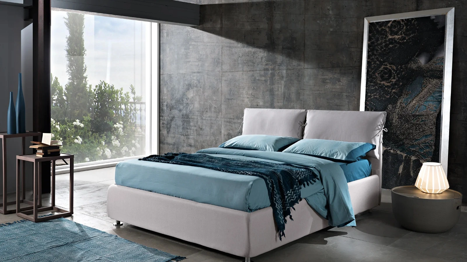 Letto con testiera Viola di Artigianaletti