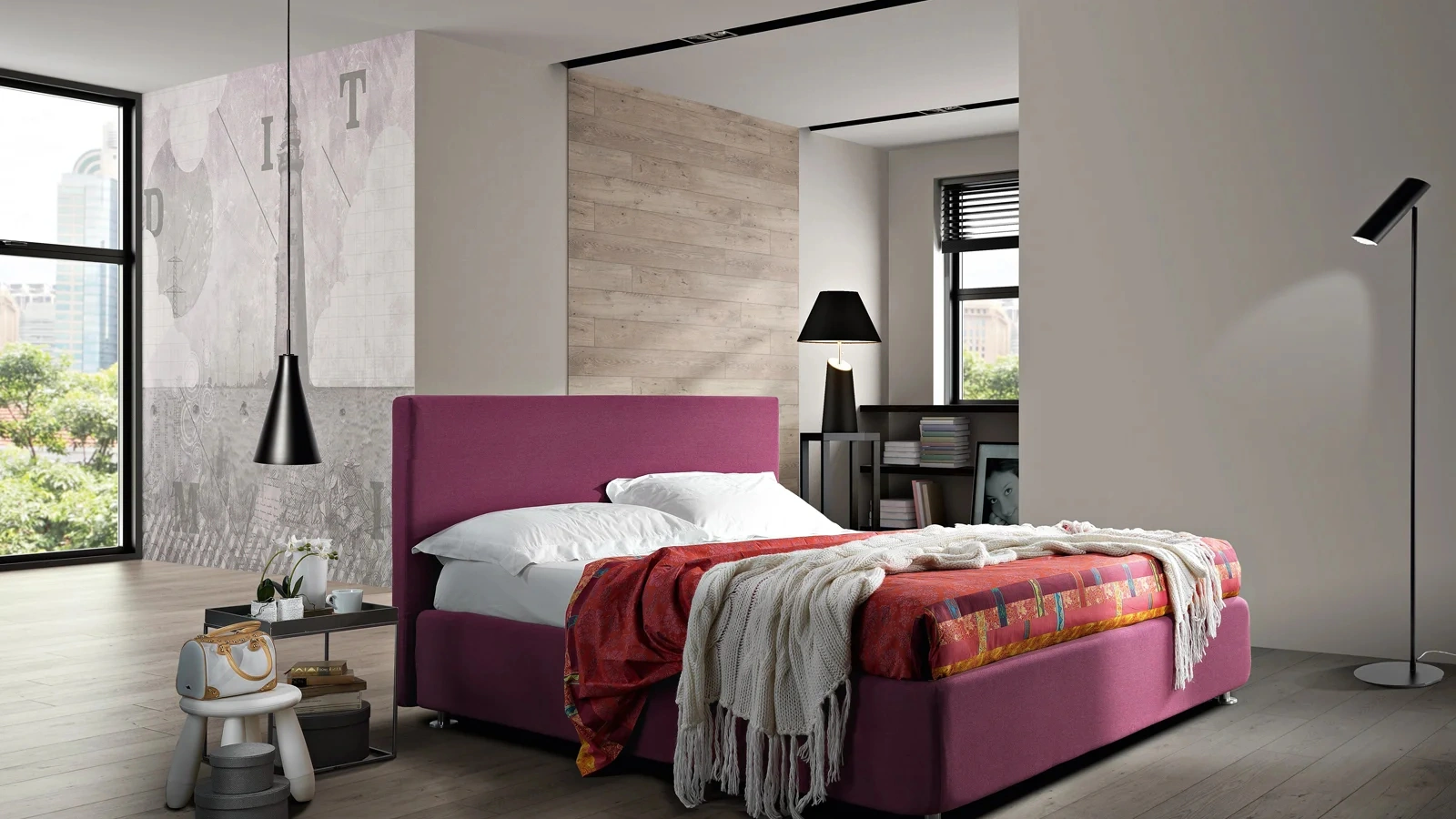 Letto in tessuto York di Artigianaletti