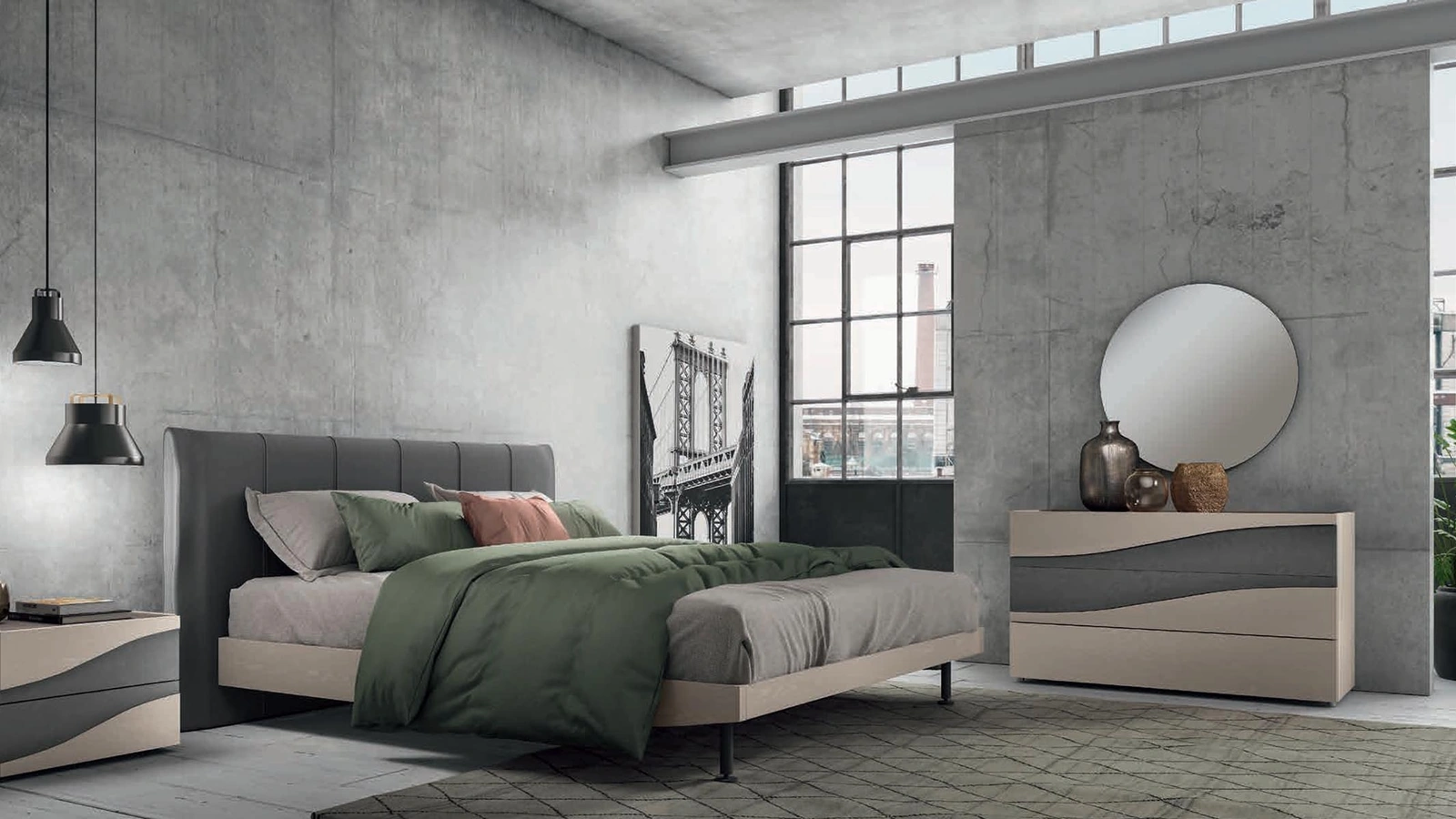 Letto in econabuk New Riccio di Artigianmobili