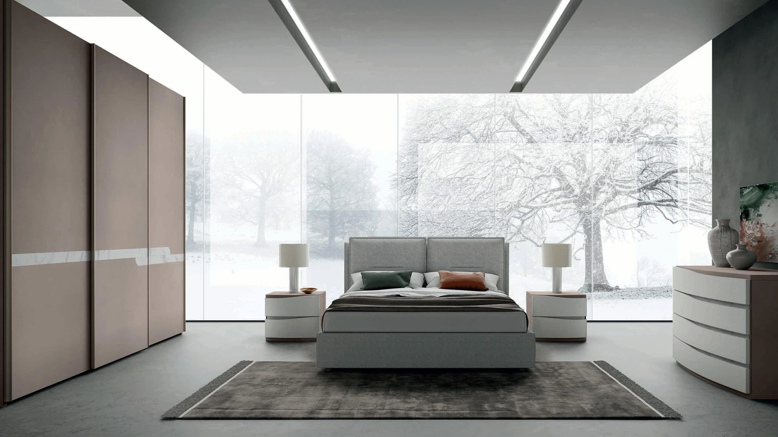 Letto con testiera Relax di Artigianmobili