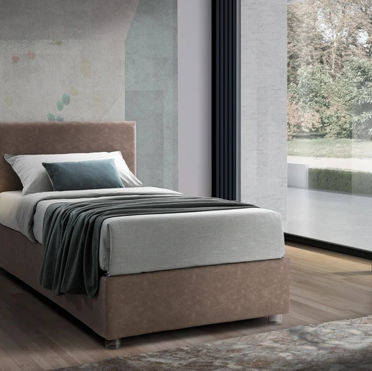Letto singolo con testiera Stromboli di Artigianaletti
