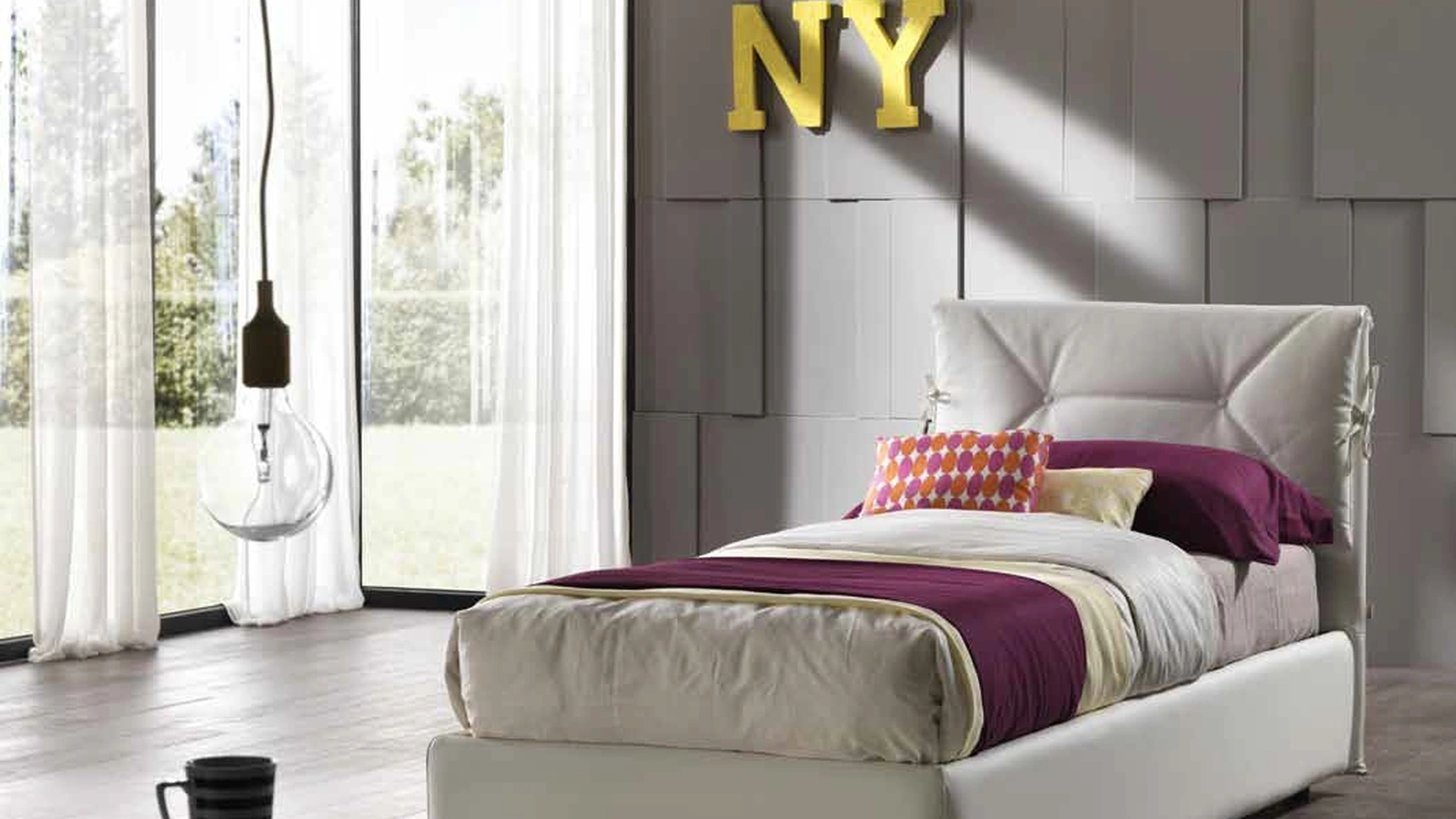 Letto singolo Aurora di Susan imbottiti