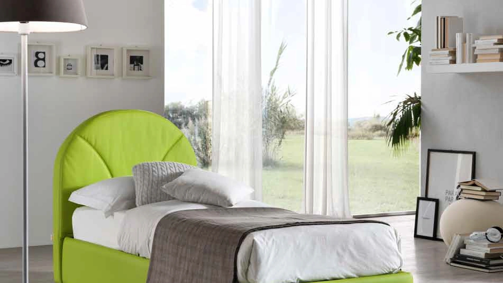 Letto singolo Marte di Susan imbottiti