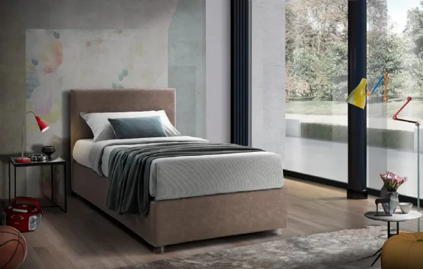 Letto Gelsomino in tessuto con secondo letto estraibile di Le Comfort