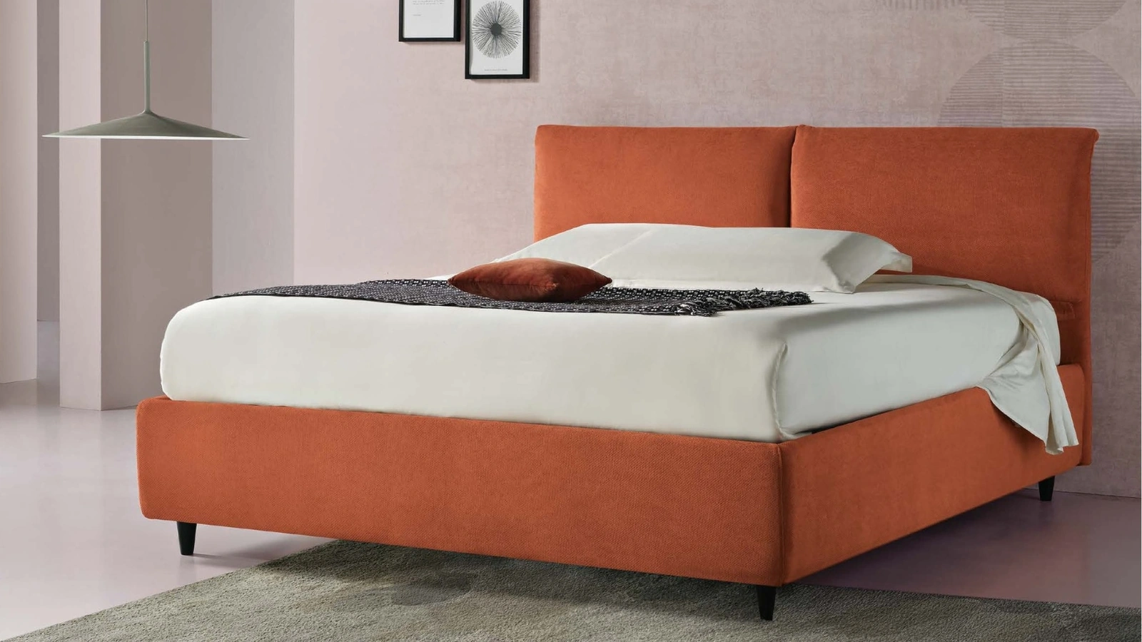 Letto matrimoniale con box contenitore Tender di Susan imbottiti