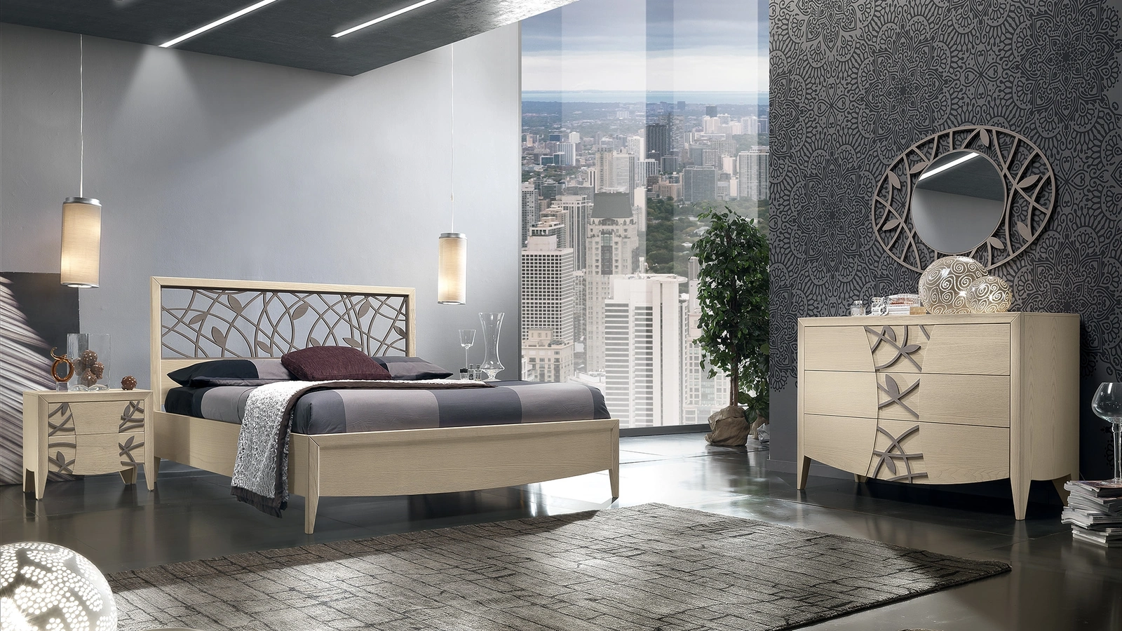 Letto in legno Traforo di Giannone Arredi