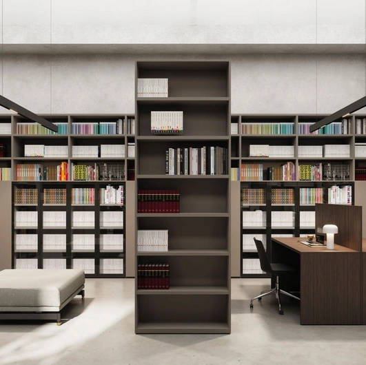 Libreria componibile a muro in melaminico di Nardi Interni