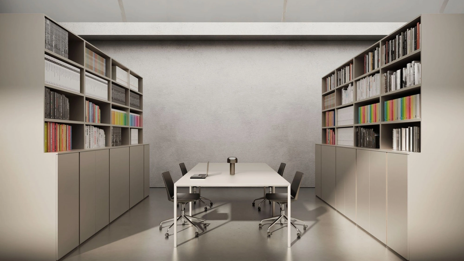 Libreria Ante battenti e ripiani Mobil Box Twist in melaminico di Nardi Interni