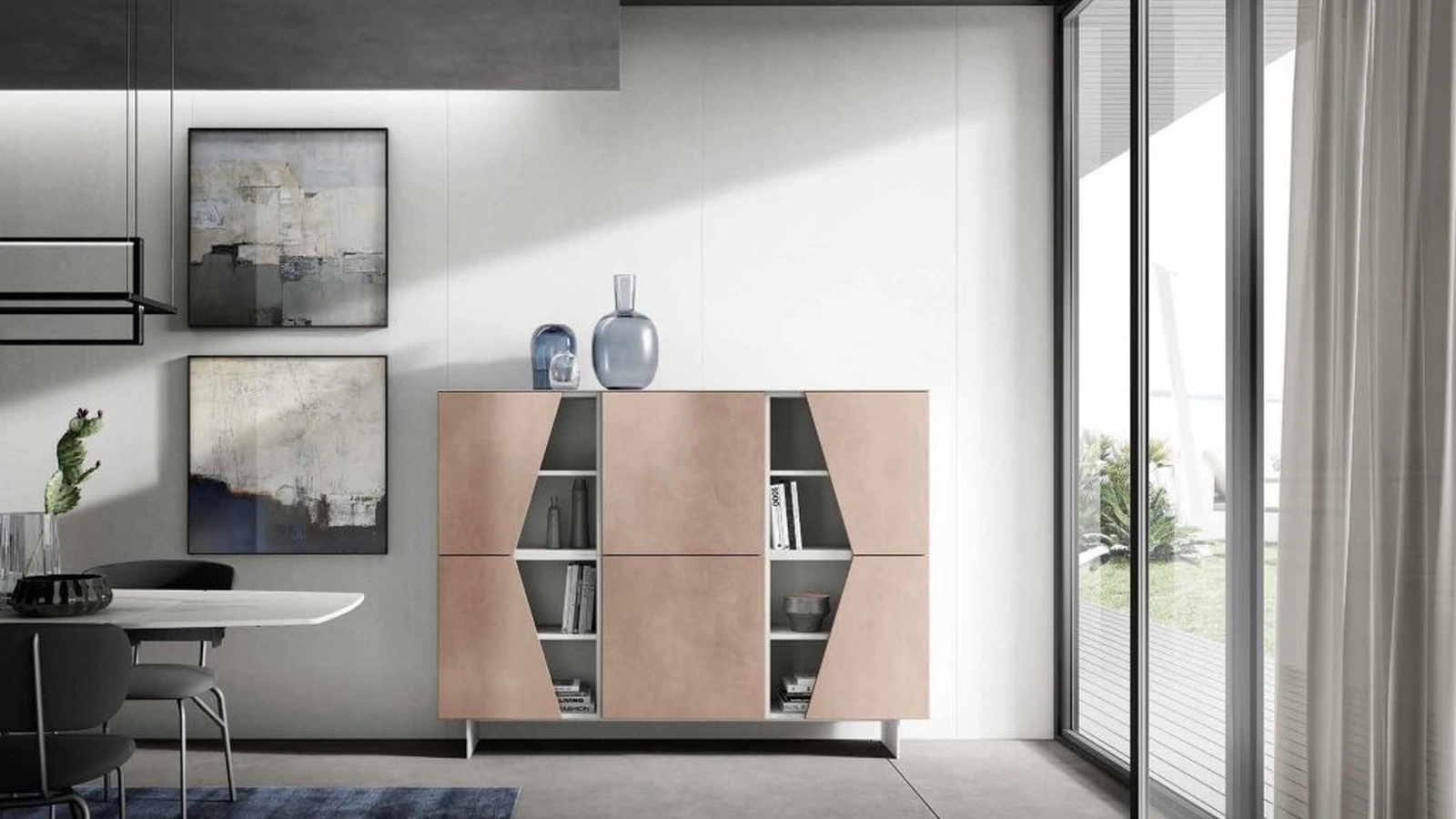 Madia Velvet 186 finitura Ossido Rosa di Artigianmobili