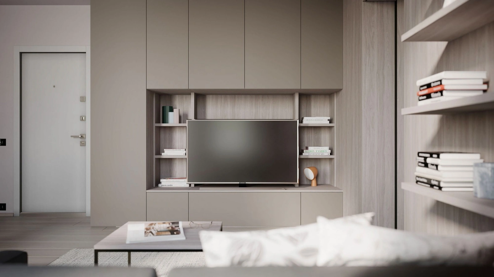 Parete Attrezzata Living Tortora e Ossidato Modul Box di Nardi Interni