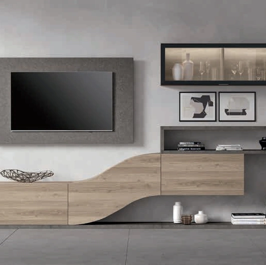 Parete Attrezzata moderna in melaminico Velvet 170 Light di Artigianmobili