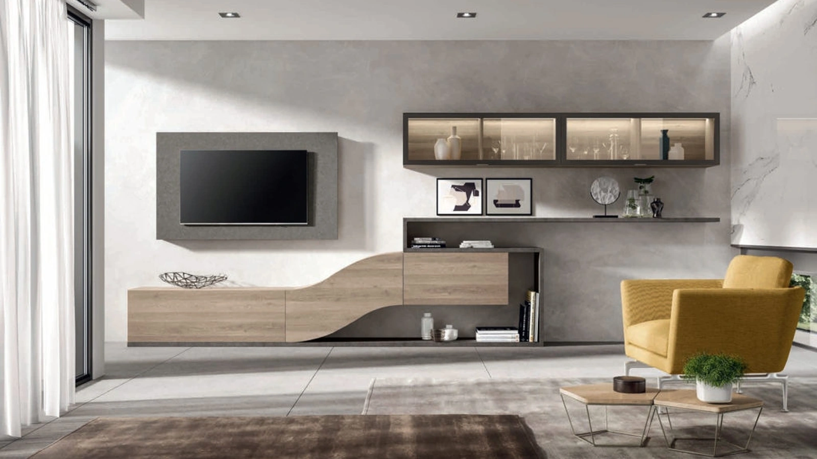 Parete Attrezzata moderna Velvet 153 di Artigianmobili