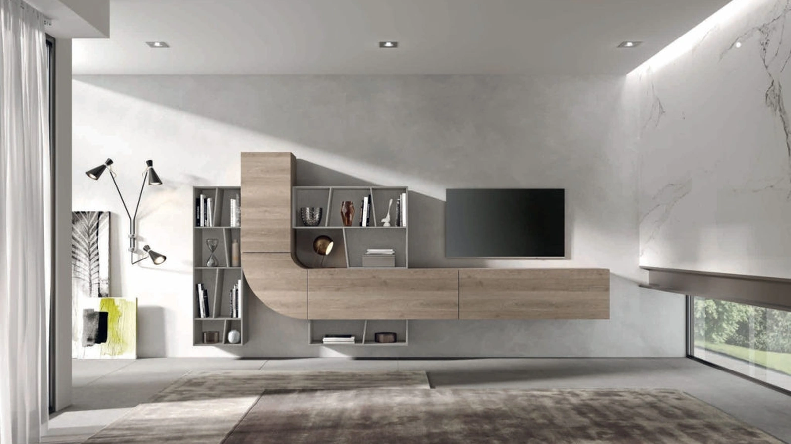 Parete Attrezzata moderna Velvet 158 di Artigianmobili