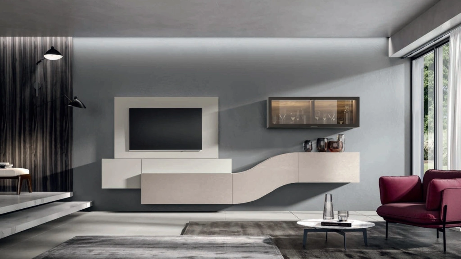Parete Attrezzata moderna Velvet 160 di Artigianmobili
