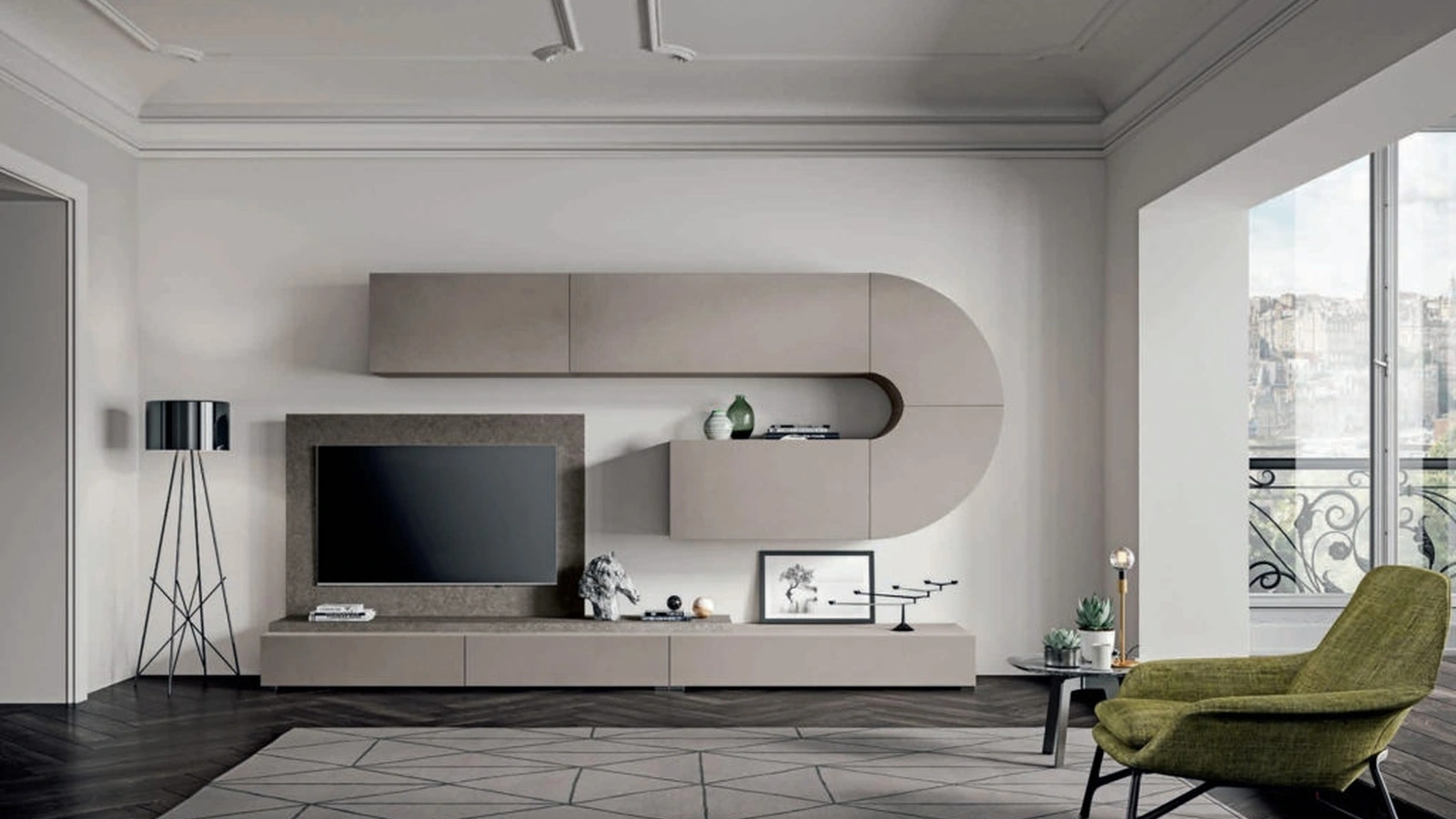 Parete Attrezzata moderna Velvet 165 di Artigianmobili