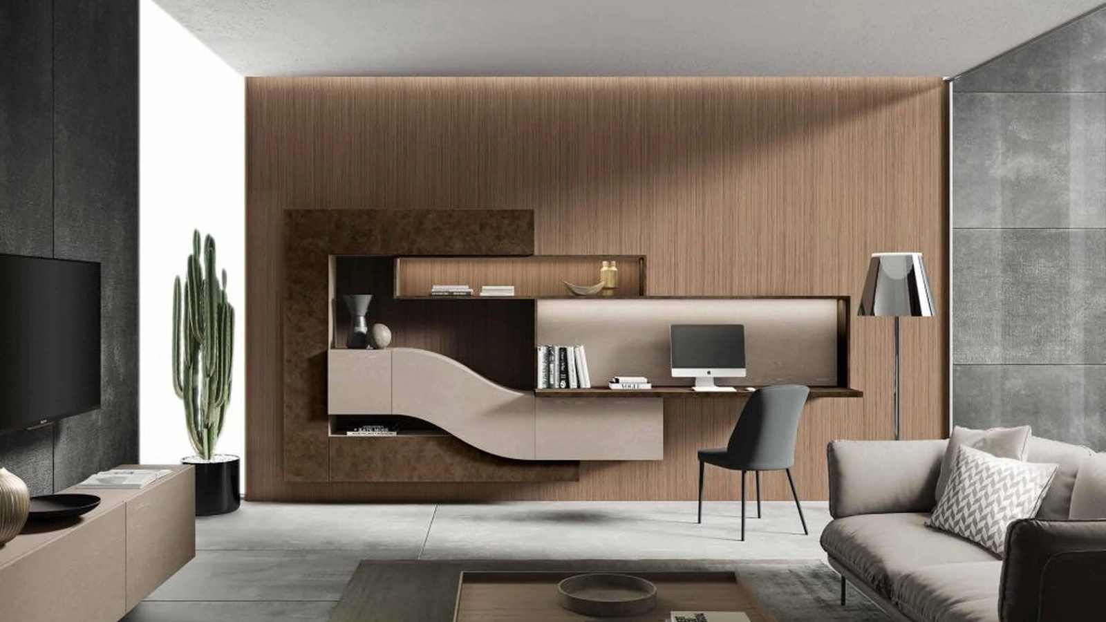 Parete Attrezzata Velvet Home Office 189 di Artigianmobili