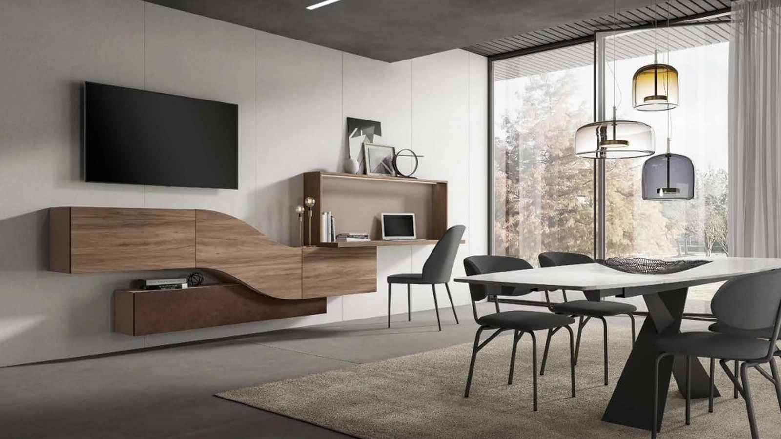 Parete Attrezzata Velvet Home Office 190 di Artigianmobili