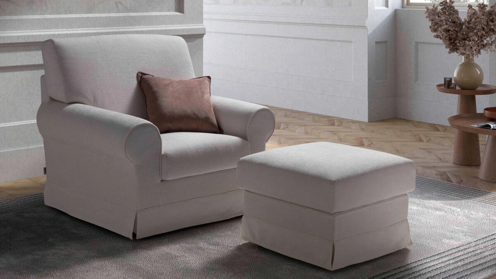 Poltrona classica in tessuto Harmony di Biel