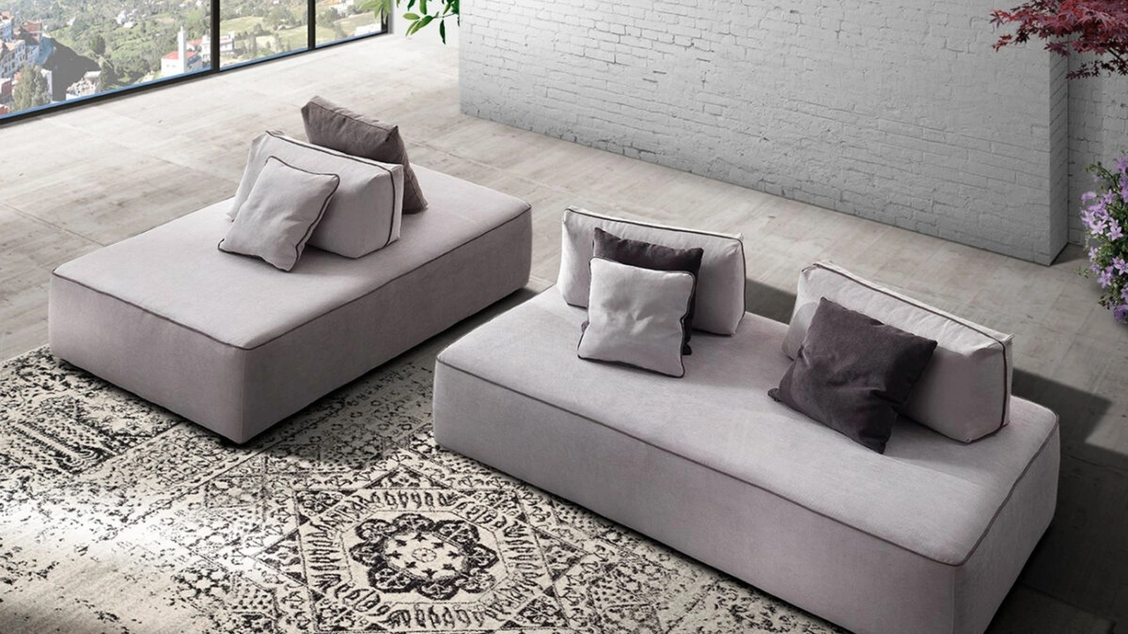 Divano di design in tessuto Silvan di Biel