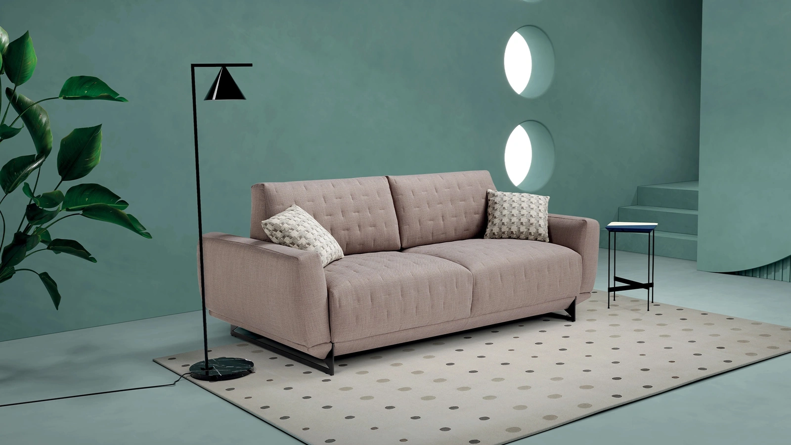 Divano letto imbottito Skin di Dienne Salotti
