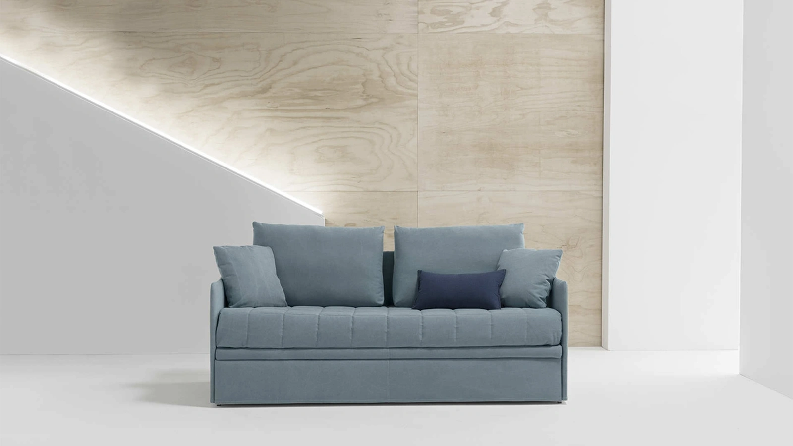 Divano con letto estraibile in tessuto grigio Flo di Dienne Salotti