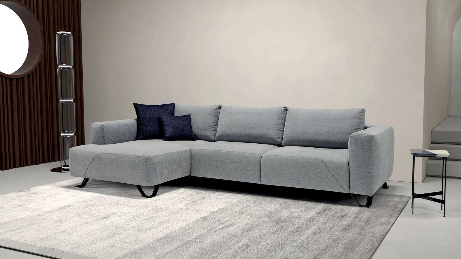 Divano letto con penisola Simple di Dienne Salotti