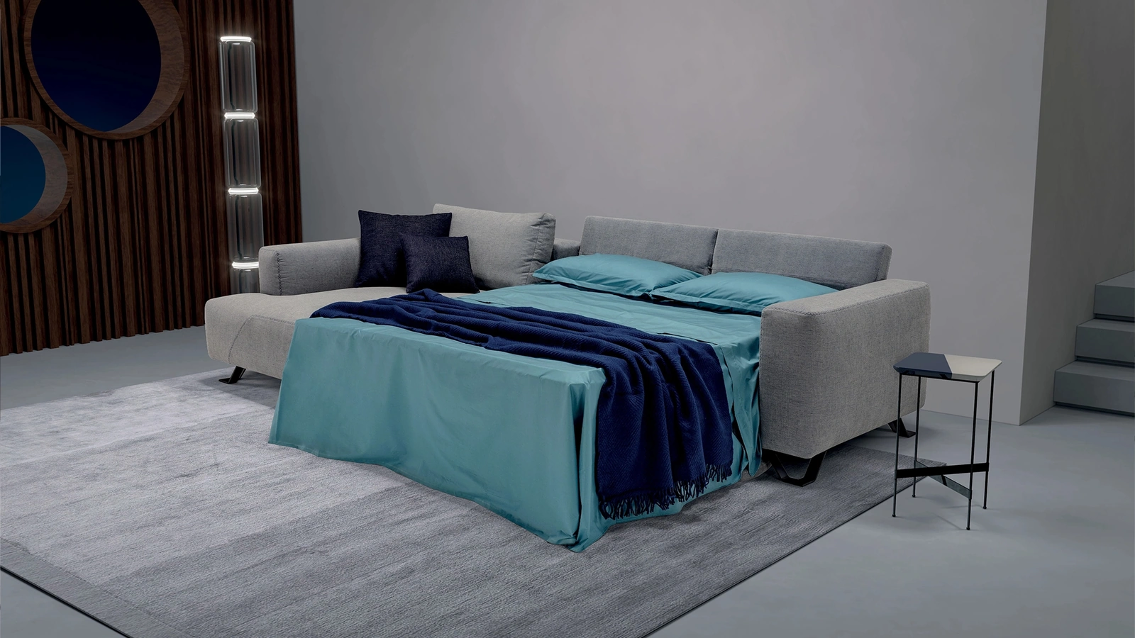 Divano letto con penisola Simple di Dienne Salotti