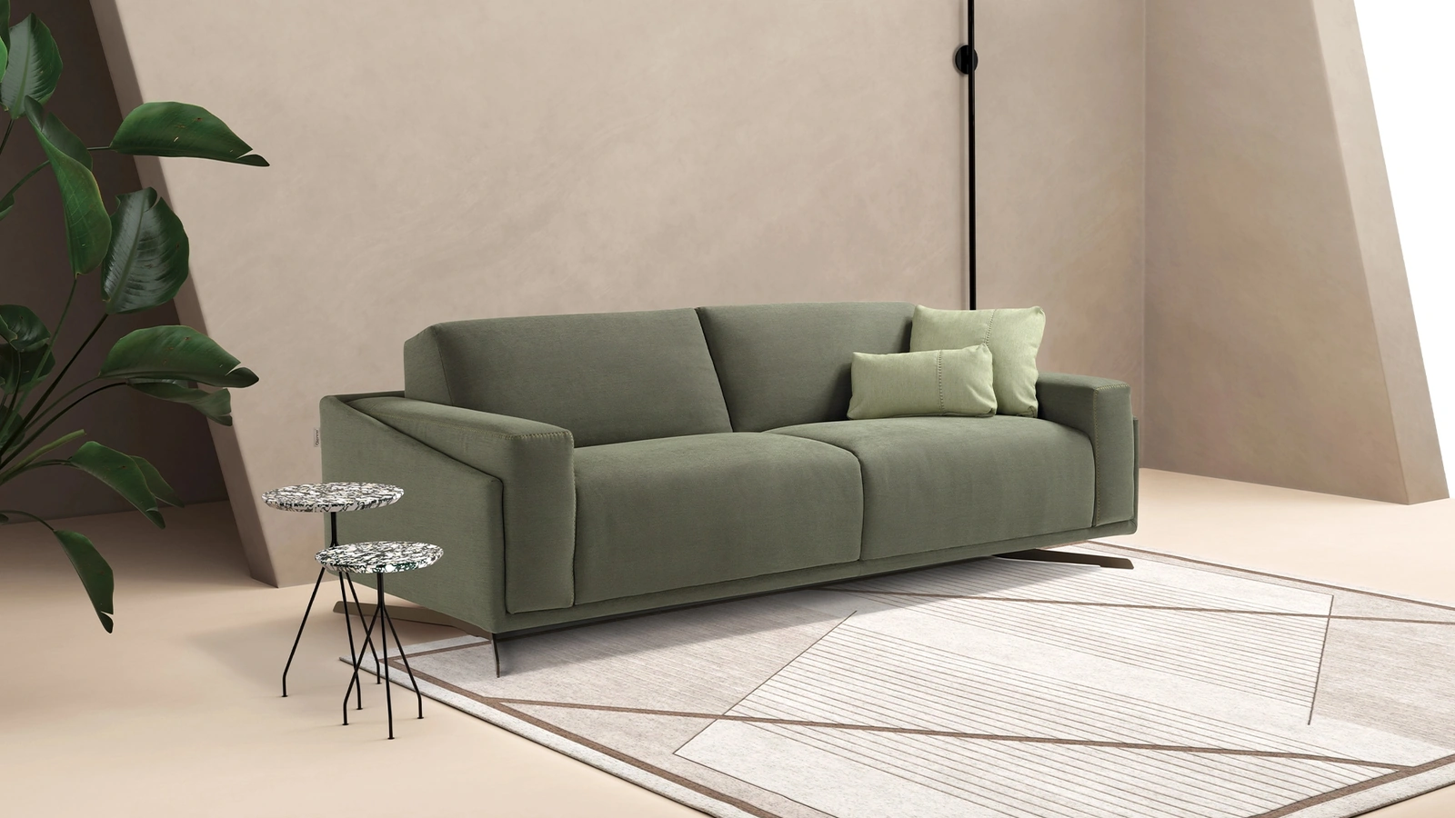 Divano letto lineare Space di Dienne Salotti