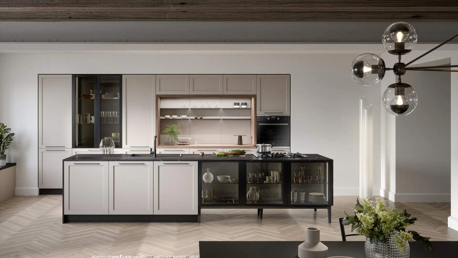Cucina Moderna con isola Clio Composizione 03 di Prima Cucine