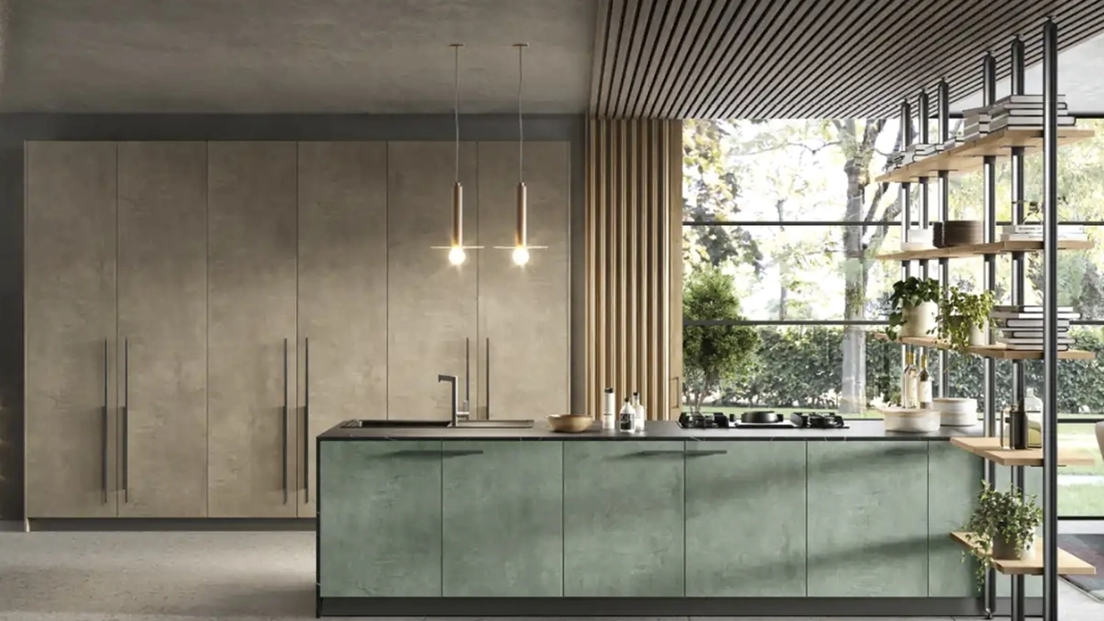 Cucina Moderna con isola College 01 di Moretti Cucine
