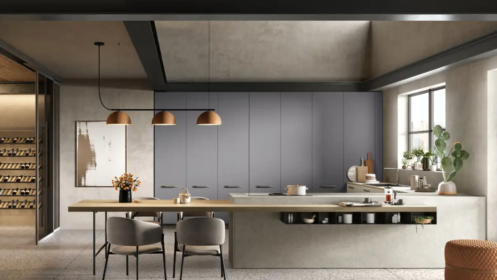 Cucina Moderna con penisola College 05 di Moretti Cucine
