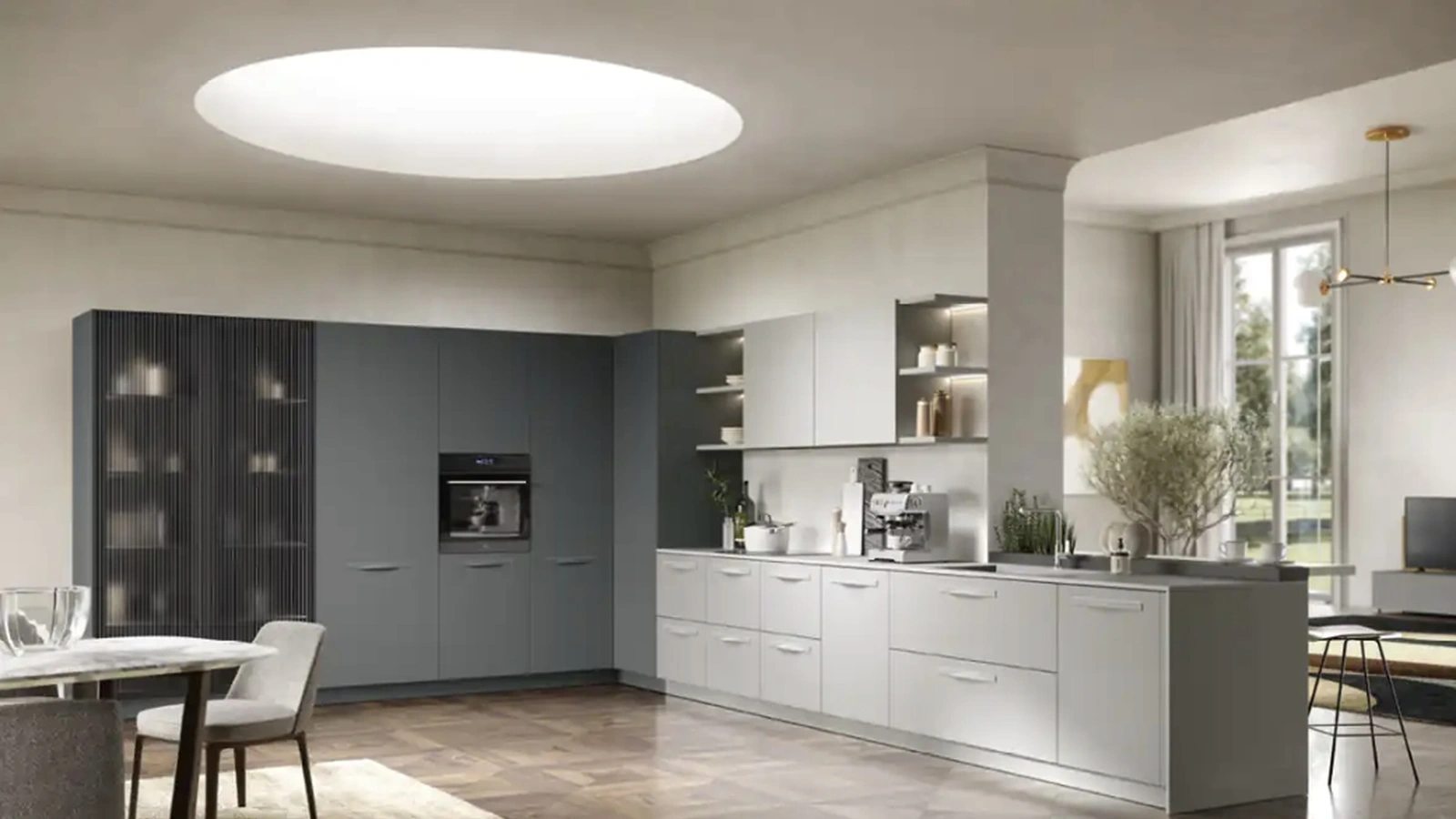 Cucina Moderna ad angolo Moon 02 di Moretti Cucine